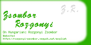 zsombor rozgonyi business card